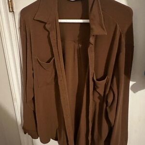 Richer Poorer Brown Button Down Shirt